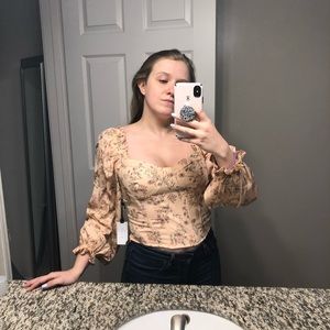 ASTR the Label Cropped Bustier Top